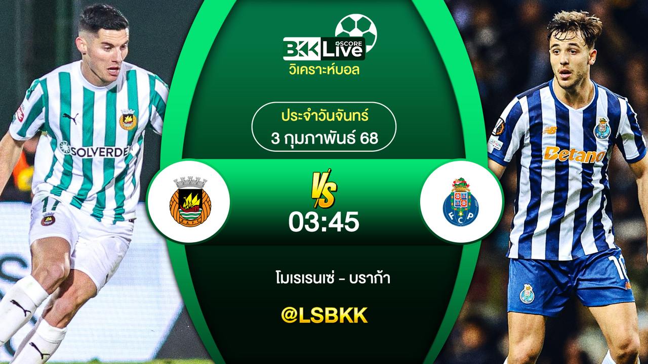 วิเคราะห์บอล ริโอ อาฟ VS ปอร์โต้ 3 กุมภาพันธ์ 2568