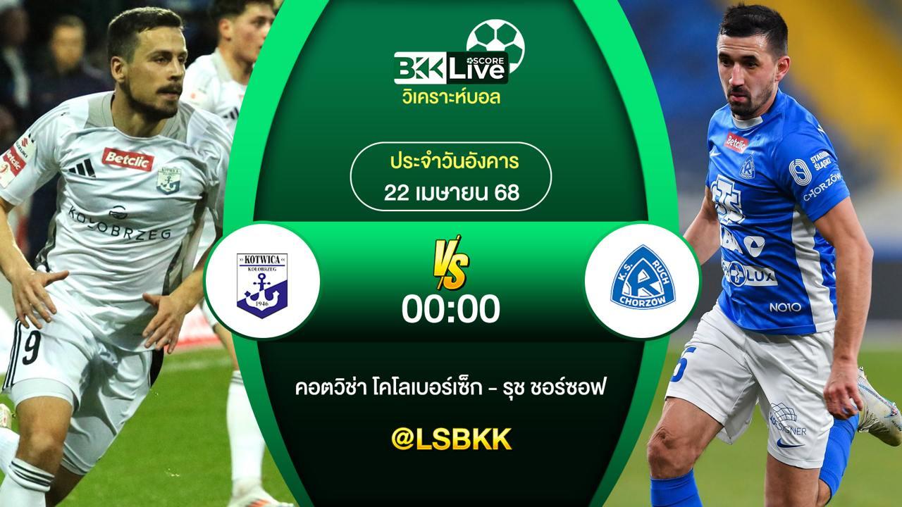 วิเคราะห์บอล คอตวิช่า โคโลเบอร์เซ็ก VS รุช ชอร์ซอฟ 22 เมษายน 2568